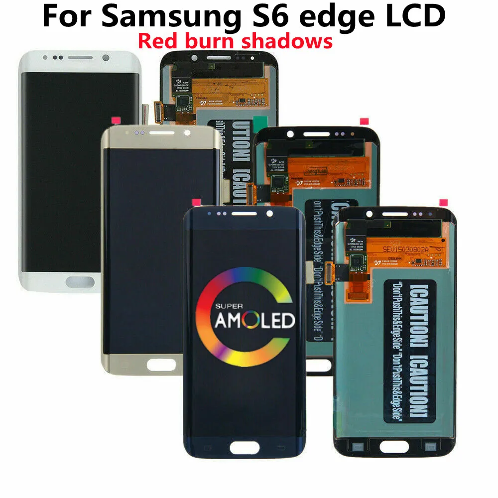 ЖК-дисплей Super Amoled G925A G925U G925F сенсорный экран в сборе для Samsung Galaxy S6 edge Red burn