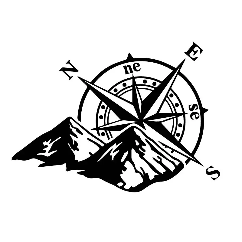 

17cmx12cm Jungle Adventure Compass Car-Sticker Automobiles Motorcycles Window Bumper Laptop Vinyl Decal PVC Decorative Goods