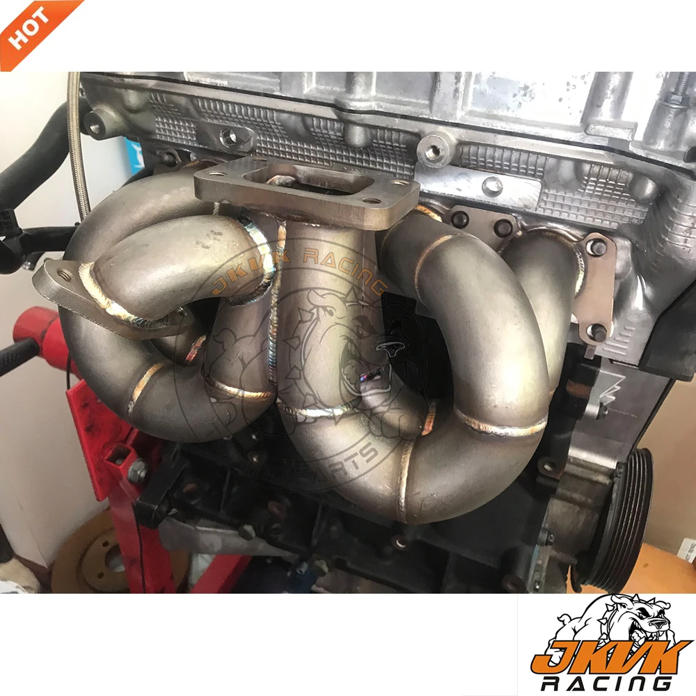 JKVK RACING 3mm Steam Pipe T3 Turbo Manifold For A4 1.8L Go lf G TI FWD Header 99-04 | Автомобили и мотоциклы