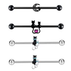 1 шт., серьга-штанга для ушей, 14 г, 38 мм