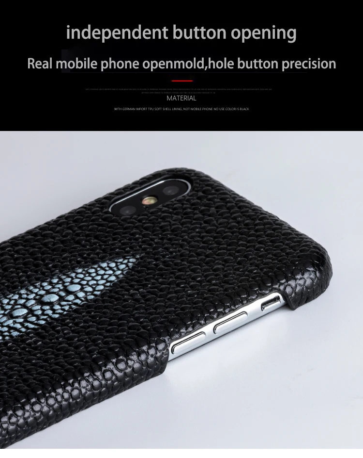Роскошный чехол для телефона из воловьей кожи для iPhone 6, 6s, 7, 8 Plus, 11 Pro, X, Xr, Xs Max, чехол с жемчужной текстурой рыбы для 6 p, 6s, p, 7, p, 8 p, чехол