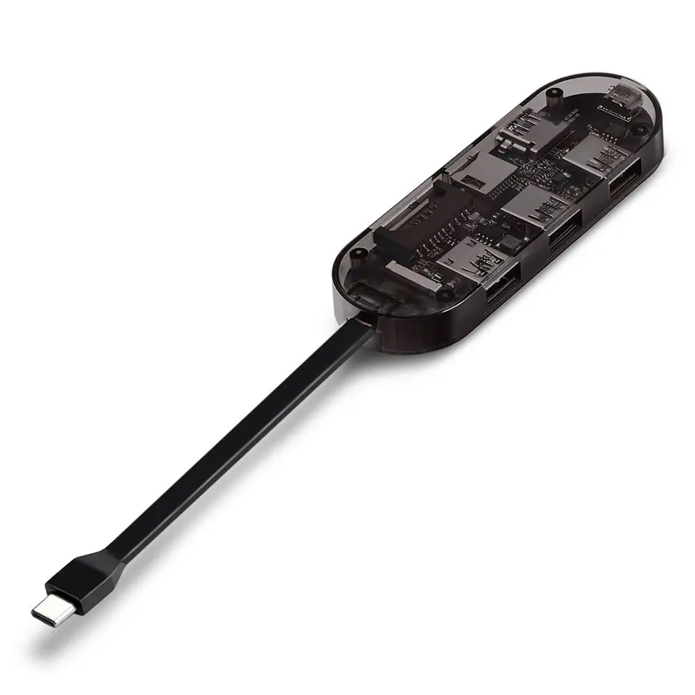 USB концентратор 7 в 1 адаптер C HDMI совместимый PD SD TF 3 0 2 для ПК ноутбука ТВ приставки
