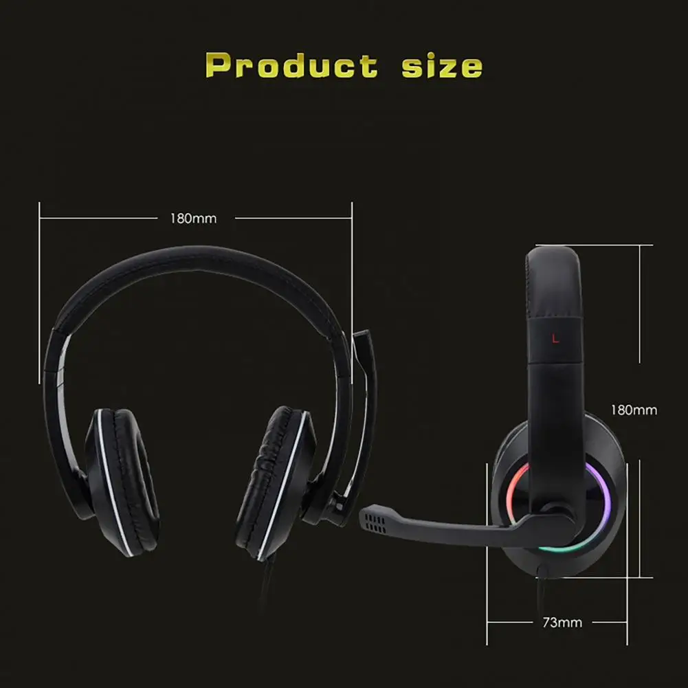 Проводные наушники SY722 с RGB-подсветкой шумоподавление 3 5 мм | Электроника