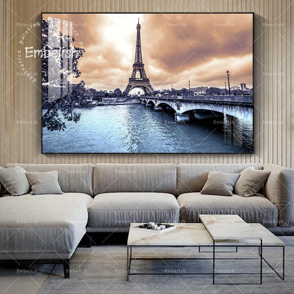 

1 Pieces HD Print Canvas Paintings For Living Room Eiffel Tower Landscape Wall Posters Home Decor Modular Pictures