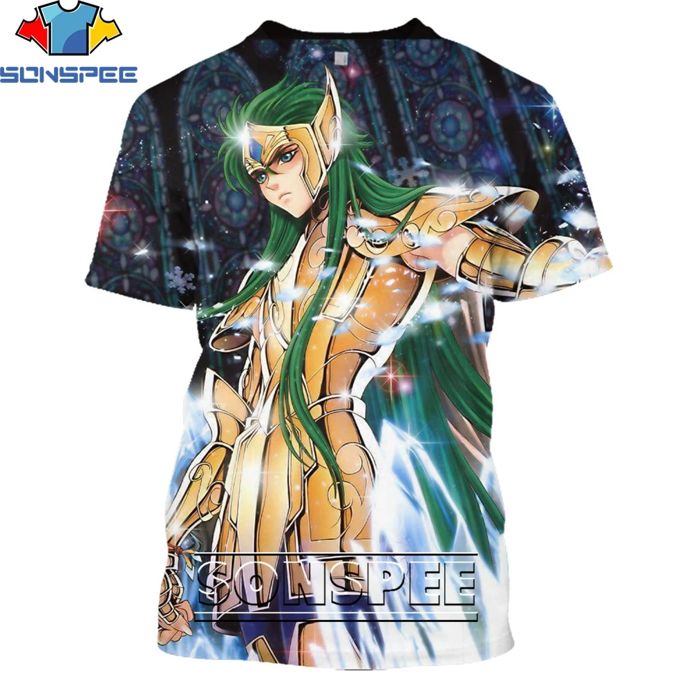 

SONSPEE 3D Anime The Knights of the Zodiac Saint Seiya Print Harajuku T-shirt Unisex Funny Casual Short Sleeve t shirts Tops t29