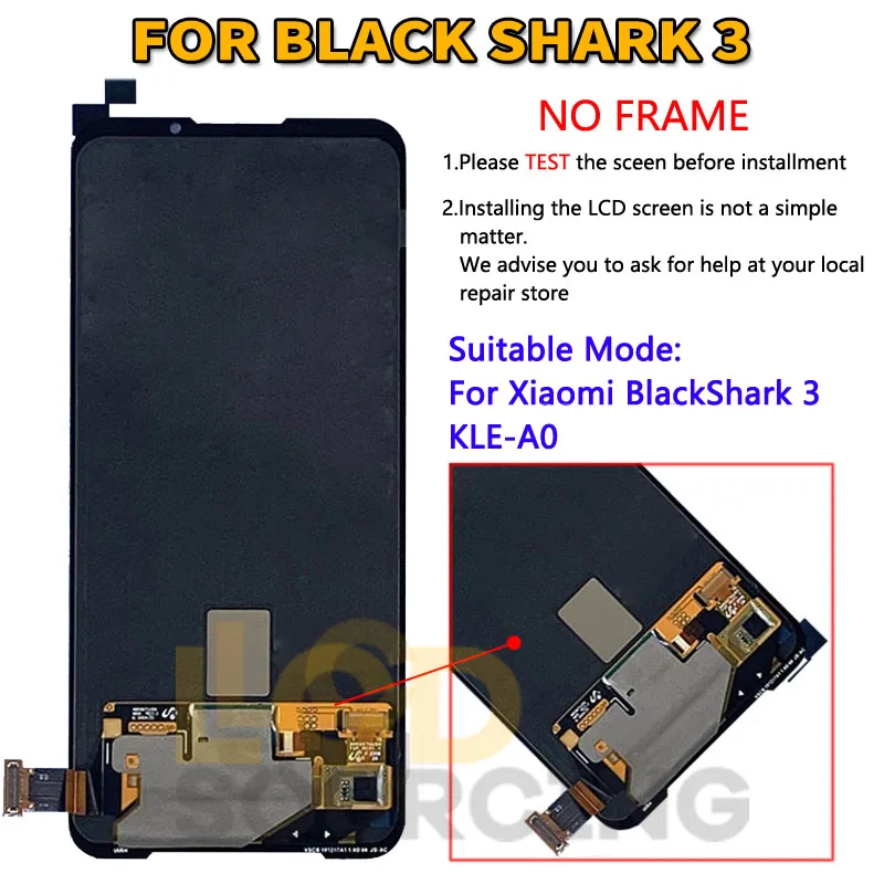 6 39 "оригинал для Xiaomi Black Shark 2 PRO ЖК DLT-A0 дисплей сенсорный экран дигитайзер сборки