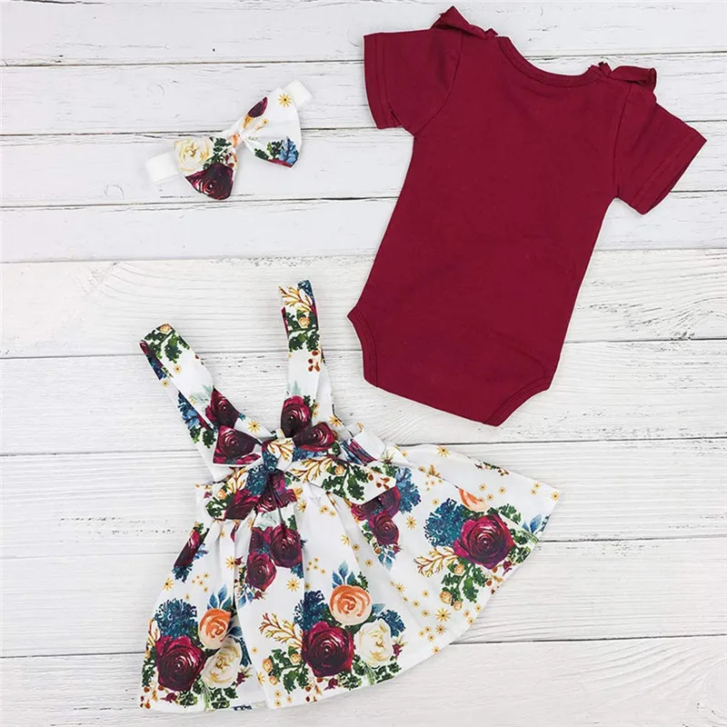 Одежда для маленьких девочек комбинезон с длинными рукавами + юбка на подтяжках