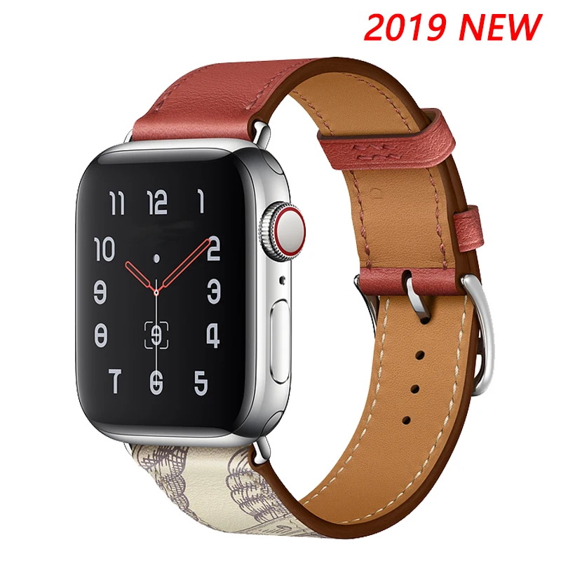 Concrete Brick Кожаный ремешок для apple watch 4 ремешка 44 мм iwatch 42 мм 40 мм correa 38 мм pulseir браслет ремешок для apple watch 5 4/3/2 - Цвет ремешка: Concrete Brick