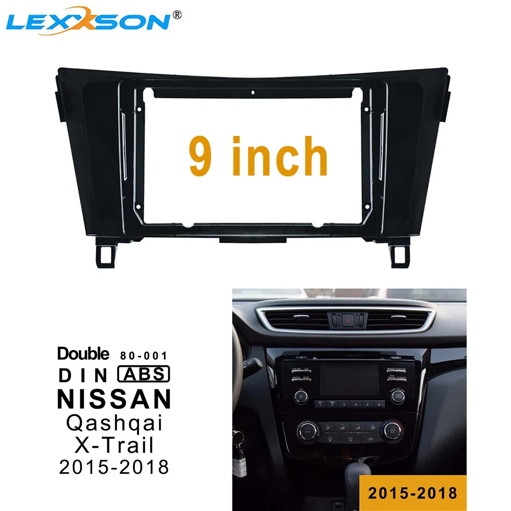 9 дюймов Автомобильная панель для NISSAN X-Trail- панель in-dash установка двойной Din автомобиля dvd рамка для NISSAN Qashqai
