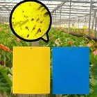 Двусторонняя желтая липкая ловушка для мух 10 см X 20 см, ловушка для мух, палочка для насекомых, огород; Садовая теплица, сельскохозяйственная доска для насекомых