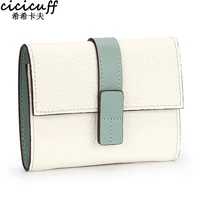 womens wallet top cowhide luxury brand genuine leather wallet coin purse 3 fold snaps card holder designer female short purse