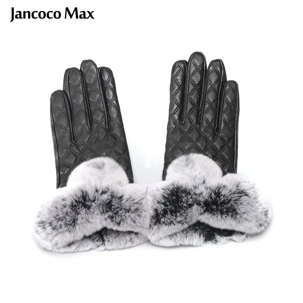 Женские перчатки для сенсорного экрана Jancoco Max зимние женские из натуральной