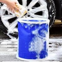 foldable car wash bucket portable auto oxford cloth for tyre cleaning brush washing glove car car detailing spray bottle