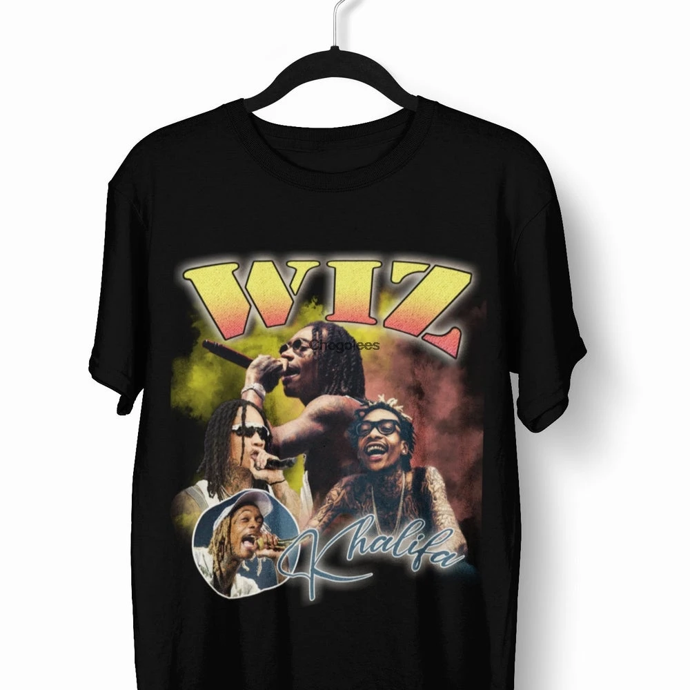 Футболка Wiz Khalifa с рисунком в стиле хип-хоп | Мужская одежда