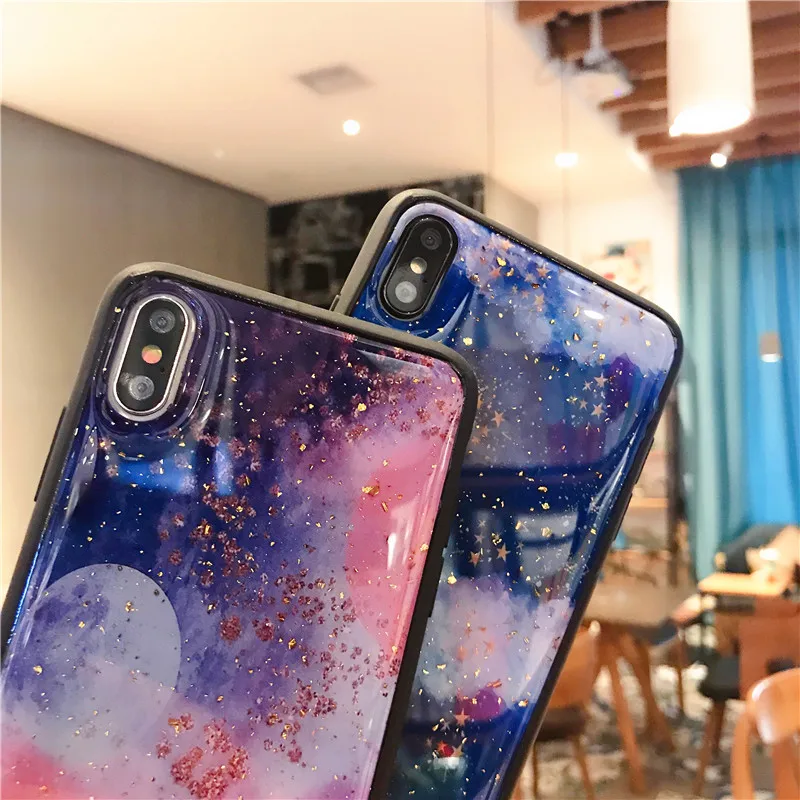 

Luxury MARBLE Platinum Epoxy TPU phone case for iphone 11 pro max 6 6s 7 8 plus Glitter cover for iphone X XS MAX XR XS FUNDA