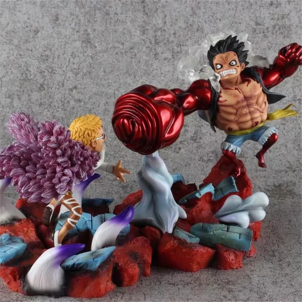 

Anime One Piece Gear 4 Fourth Luffy VS Donquixote Doflamingo Battler Ver GK PVC Action Figure Statue Collectible Model Toys Doll