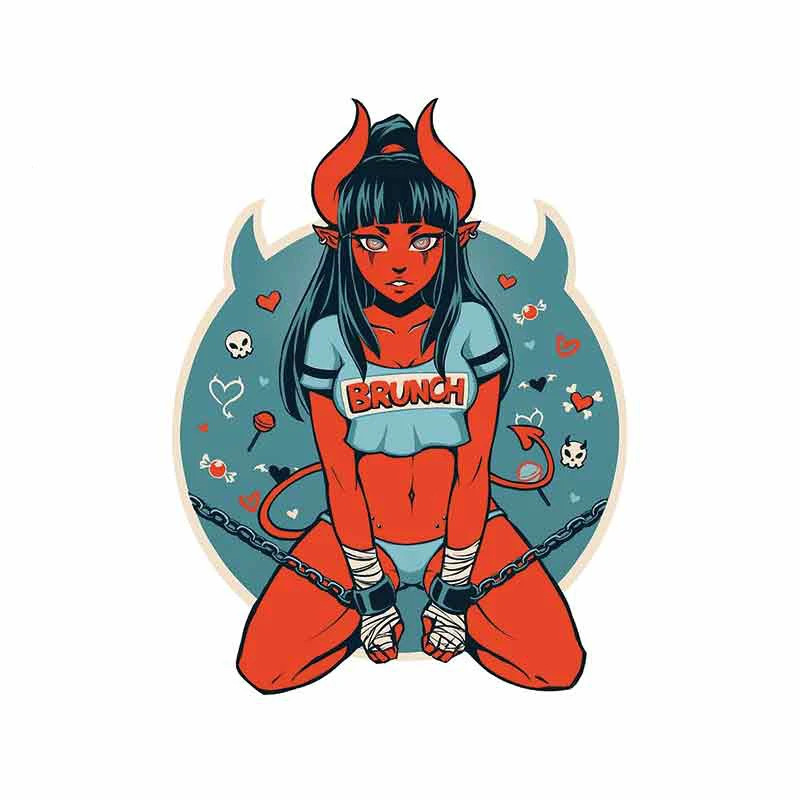 

Car Stickers Devil Fairy Girl Waterproof Personality for Window Cover Scratch Stickers PVC, 13cm X 10cm