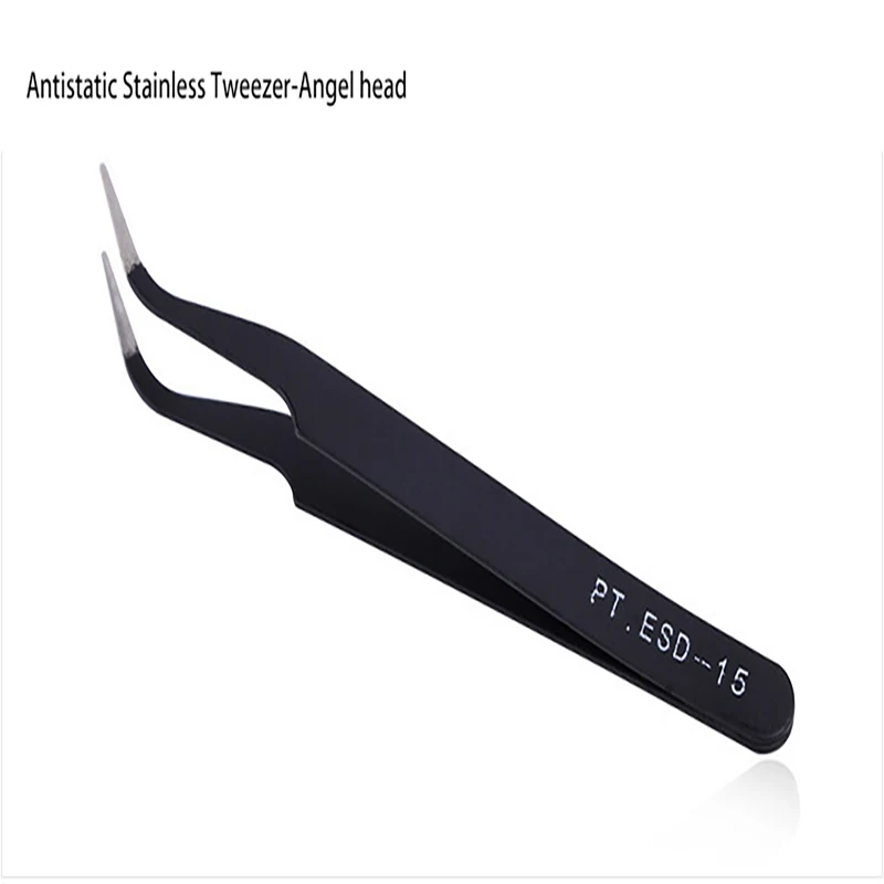 1 шт. антистатические Нержавеющая сталь Черный Ангел Маникюр пинцет для ресниц