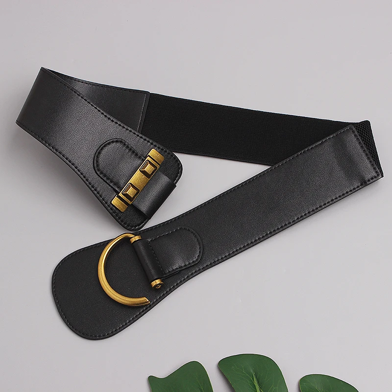 

CHICEVER Elegant Women's Belt Accessories Irregular Patchwork Metal Buckle For Female Rubber Band Belt Fashion 2021 New Style