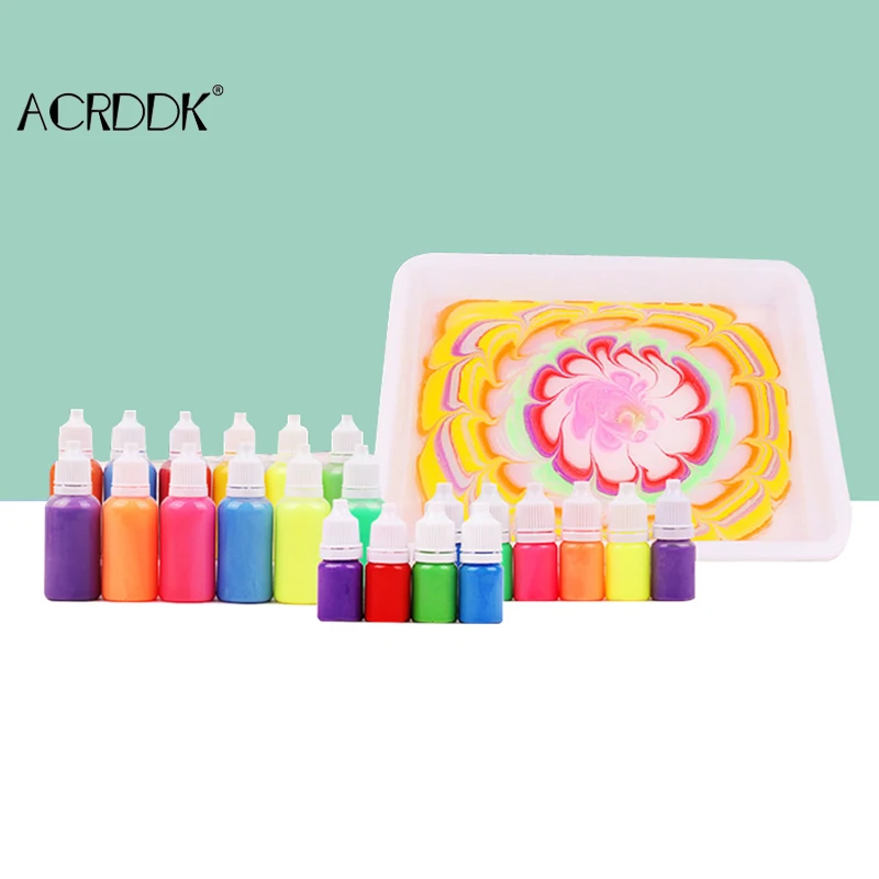 

Children Acrylic Paint Set DIY Paint Floating Painting Doodle Educational Toys 6Pcs Random Color FC