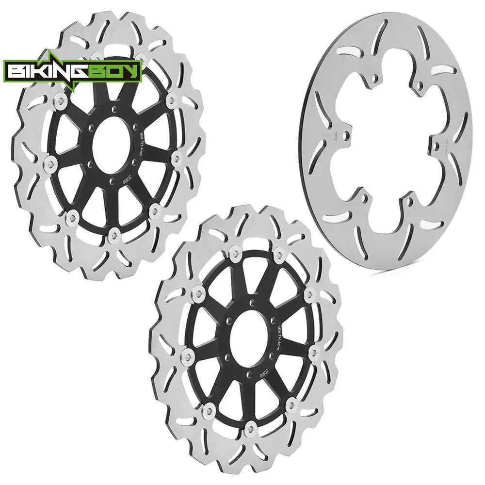 

BIKINGBOY Front 300mmm Rear 282mm Brake Disks Discs Rotors For Yamaha FJ 1200 1990 1991 1992 1993 1994 1995 1996 Stainless Steel