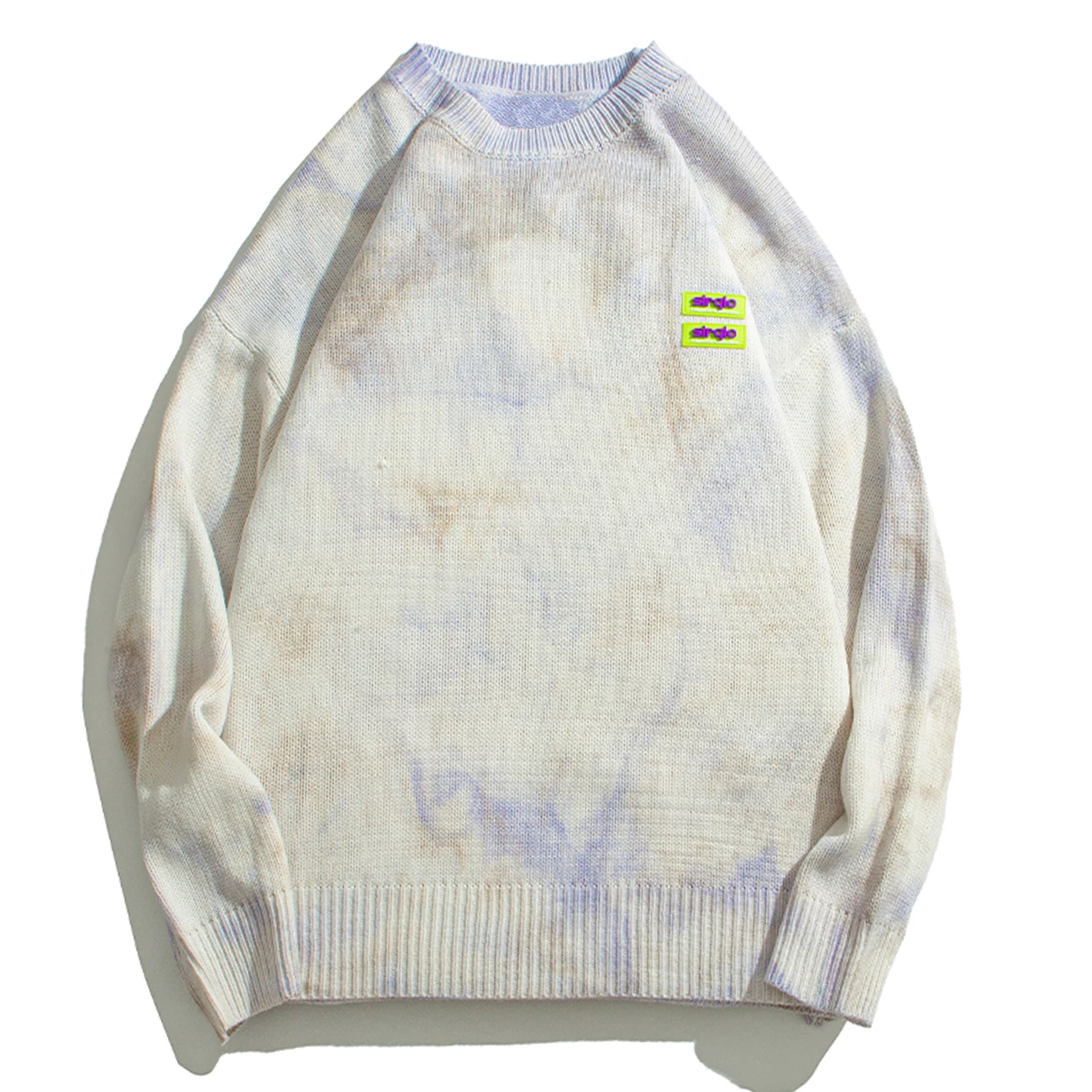 Tie Dye Streetwear Pullover Knitted Sweater 2020 Autumn Hip Hop Harajuku Male Casual Vintage Cotton Men Clothing | Мужская одежда