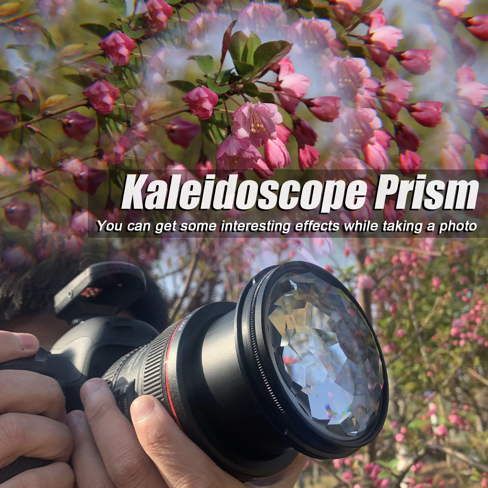 

77mm Kaleidoscope Prism Camera Glass Filter Variable Number of Subjects SLR Photography Accessories