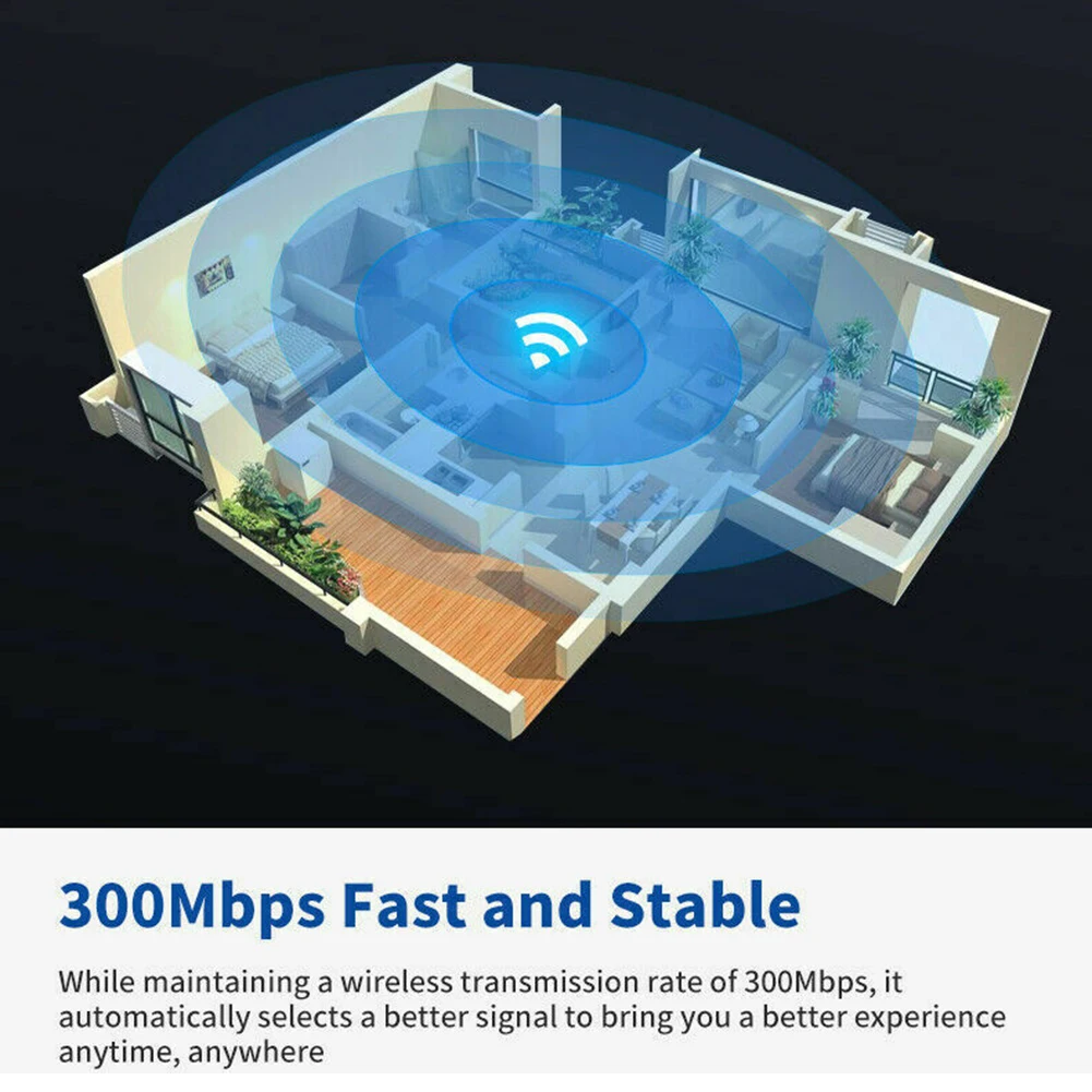 

WR229 Wireless Repeater WiFi Router 300Mbps Signal Amplifier WiFi Booster Home Neteork Signal Amplifier US/EU/UK Plug