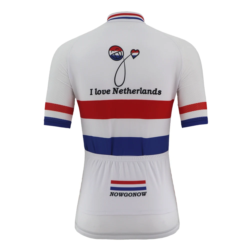 3 стиля голландские велосипедные Джерси мужская белая одежда для
