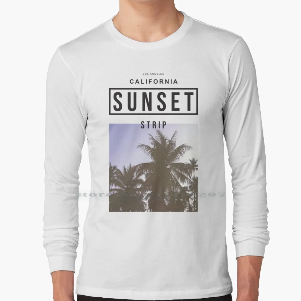 

Los Angeles California Sunset Strip T Shirt 100% Pure Cotton Los Angeles La California Sunset Strip Sunset Blvd Beach Usa