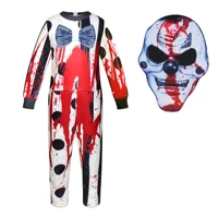 halloween costumes for kids joker horror clown cos bodysuit boys girls funny party anime vocaloid cosplay clothing with mask