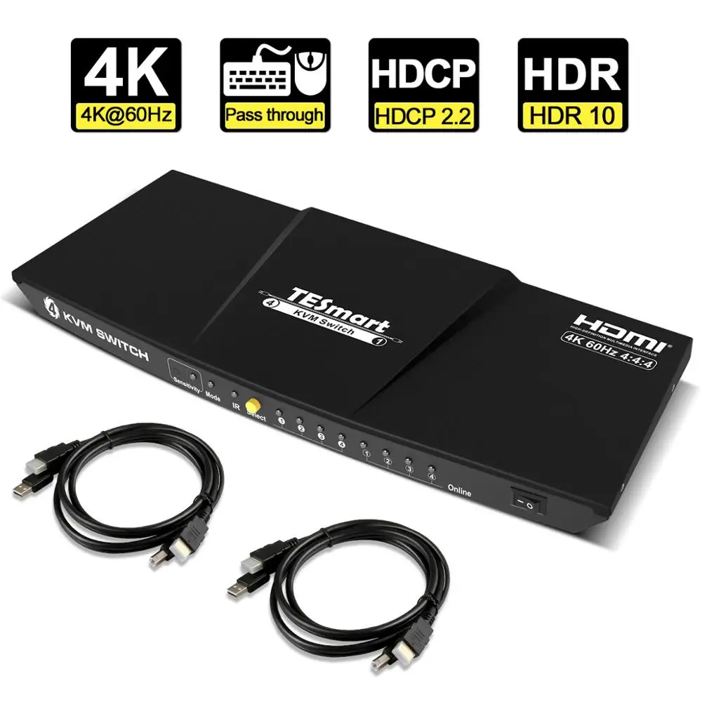 KVM Switch HDMI 4 Ports In 1 Out 4x1 Up to 4K@60Hz Strong Compatible About | Компьютеры и офис