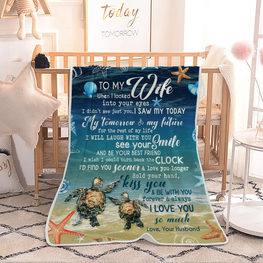 Sea animal dog Turtle and Wolf pattern Plush Blanke For Adults Kids Watching TV Reading Winter Warm Fleece Throw Blankets | Дом и сад