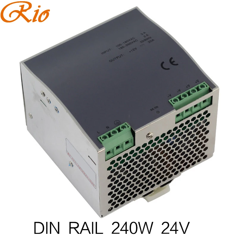 

240W 24V Din Rail Single Output Switching power supply