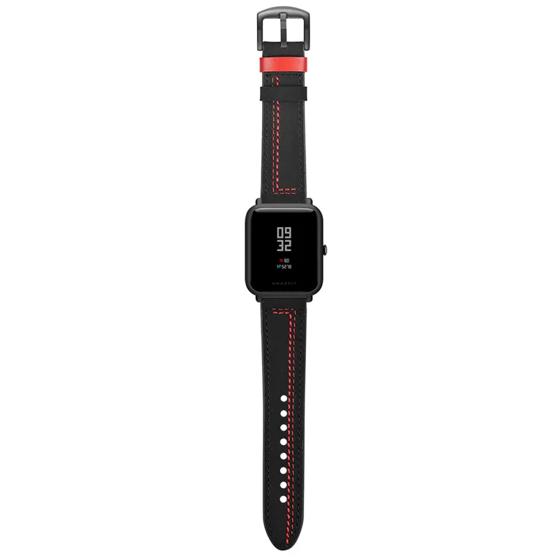 Для Xiaomi Mijia кварцевые часы ремешок кожаный браслет 20 мм ширина для amazfit GTS ремни Смарт часы замена Браслет