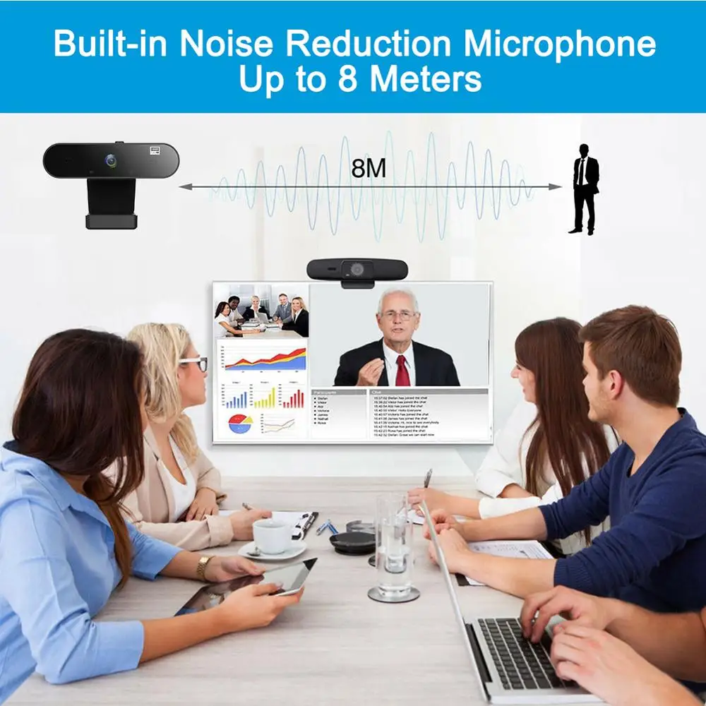 

ALLOET 2K Webcam 1080P HD USB Driver Free Beauty Web Camera with Microphone for Laptop Computer Video Conference Live Streaming