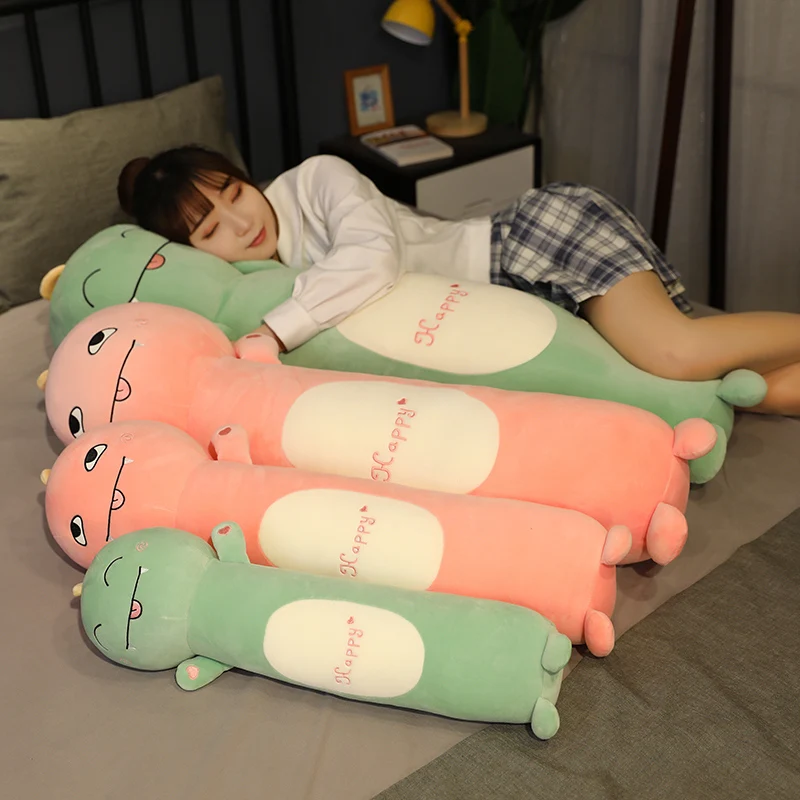 

1 pcs 55-90cm Long Lovely Dinosaur Plush Toy Soft Cartoon Animal Dinosaur Stuffed Doll Boyfriend Pillow Kids Girl Birthday Gift