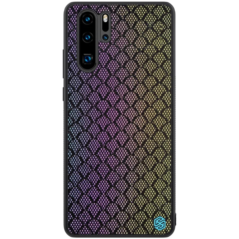 Для huawei P30 Pro кейс чехол тканая полиэфирная сетка светоотражающий защитный чехол для телефона PC задняя крышка для huawei P30 Pro - Цвет: Rainbow