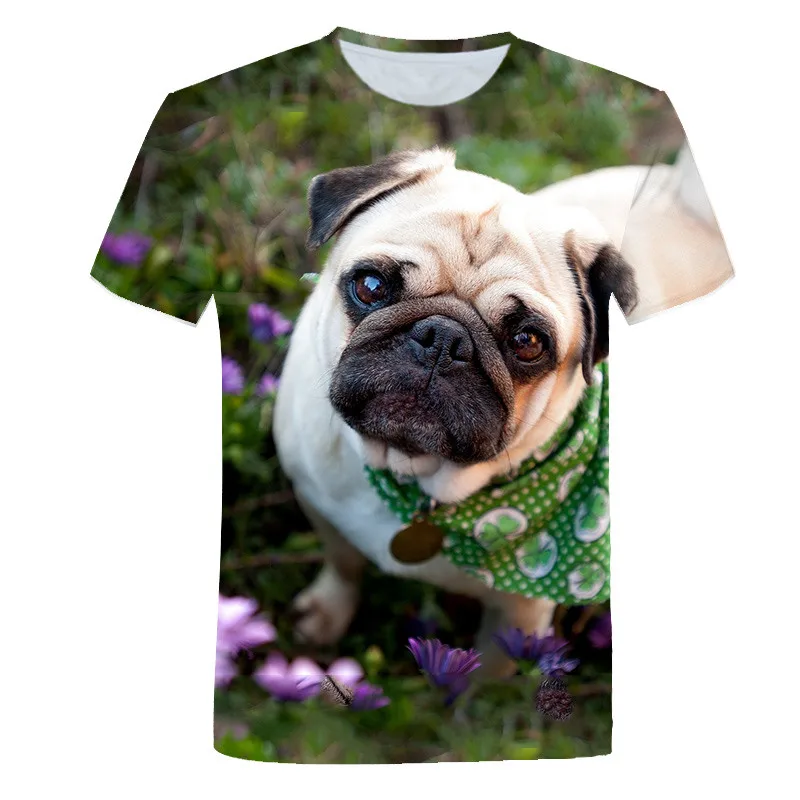 

Fashion Top 3D Full Printed T-shirt Pug Animal Unisex Short Sleeve Street Wear Casual and Comfortable Men's Round Neck Clothing