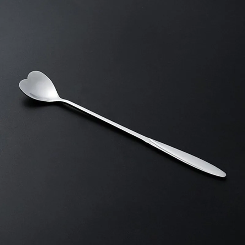 

Cherry Spoon Stainless Steel Coffee Stirring Scoops Korean Creative Long Handle Ice Spoon Cute Bar Dessert Scoops Tableware