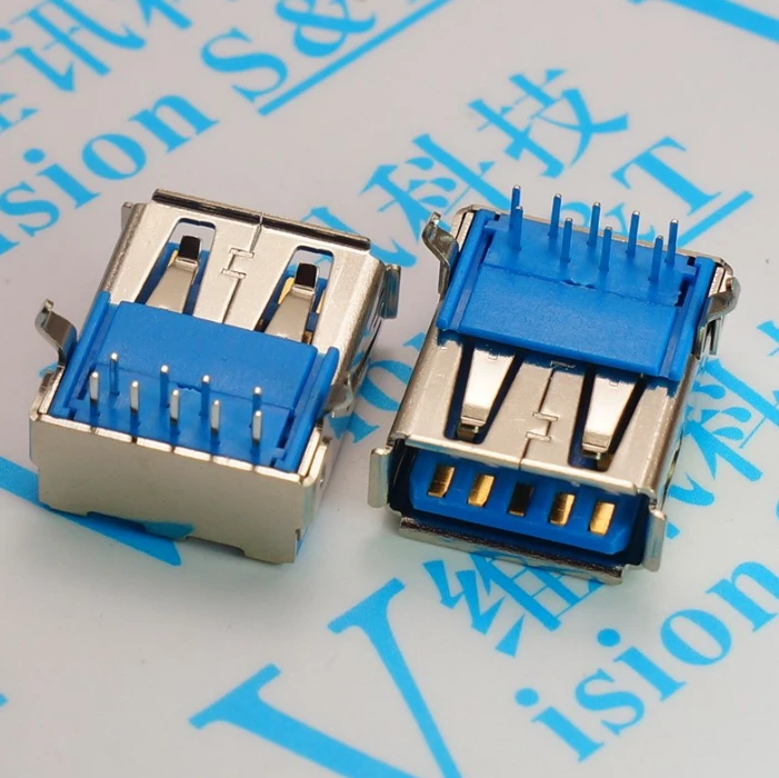 3 0 A Женский USB гнездовой разъем 90 pin AF градусов покрытием высокоскоростной