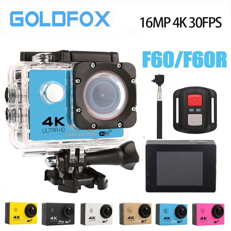 Спортивная Экшн камера F60R F60 Ultra HD 4K 16 Мп Wi Fi|Экшн-камеры| |