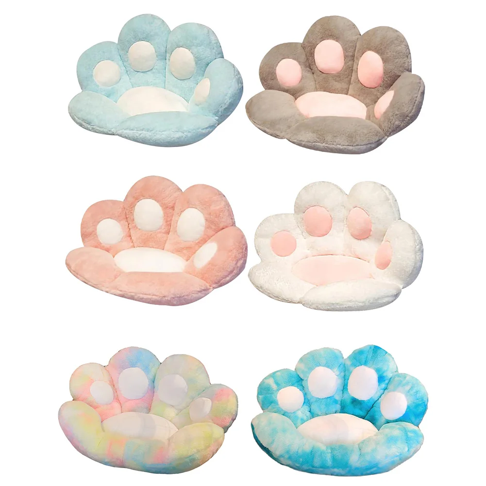 

Подушка для спины в виде милых кошачьих лап, плюшевая подушка для стула, подушка в виде животного с когтями для спинки, детский дизайнерский ...