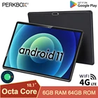 Планшет Android 11,0: планшет Perkbox 10 дюймов 6 ГБ ОЗУ 64 Гб ПЗУ Восьмиядерный процессор с сертификацией Google Аккумулятор 6000 мАч WiFi GPS Pad