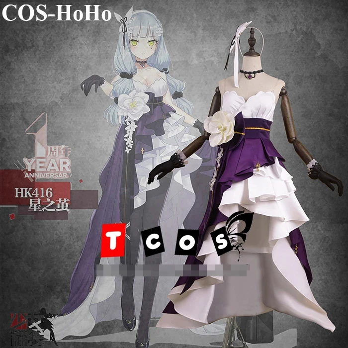 

COS-HoHo Anime Girls Frontline HK416 1st Year Anniversary Dress Elegant Uniform Cosplay Costume Halloween Party Role Play Outfit