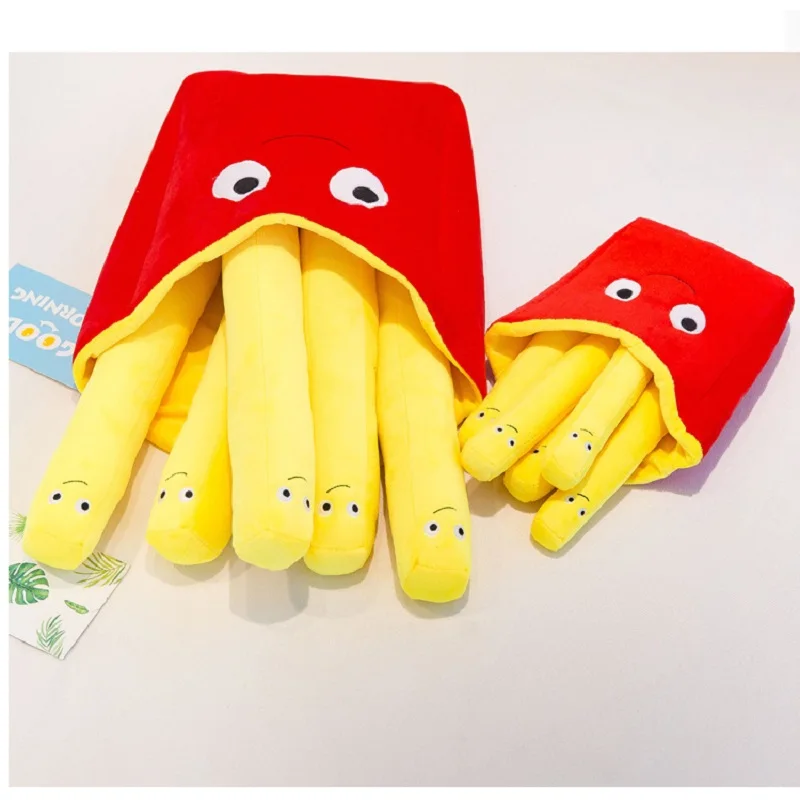 Очень милая улыбка Реалистичная подушка в виде картошки фри Симпатичные фишки