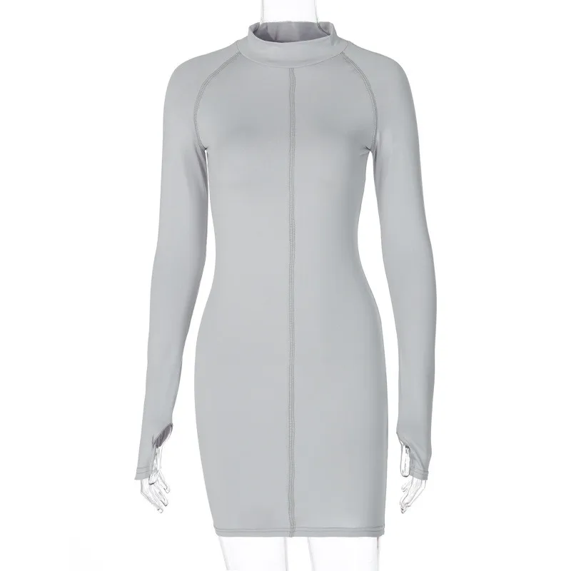 

WJFZQM Women Long Sleeve Mini Sexy Wrap Club Dress Autumn Winter Bodycon Party Short Dress Women Vestidos Casual Ladies Dresses
