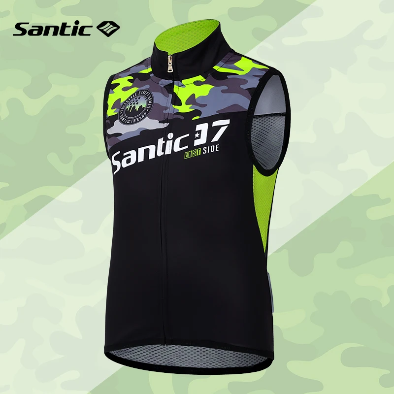 

Детский велосипедный жилет Santic, спортивный ветрозащитный тонкий велосипедный жилет для бега, детская спортивная одежда, Джерси для мальчик...