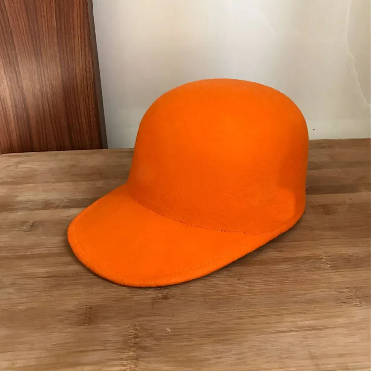 Шерстяная шапка для конного спорта розовая Кепка оранжевая бейсболка модная