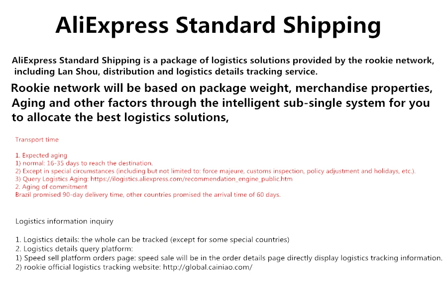 Служба Aliexpress Standard Shipping Служба Aliexpress Standard Shipping